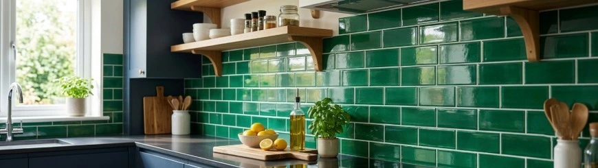 Glossy Kitchen Wall Tile Designs