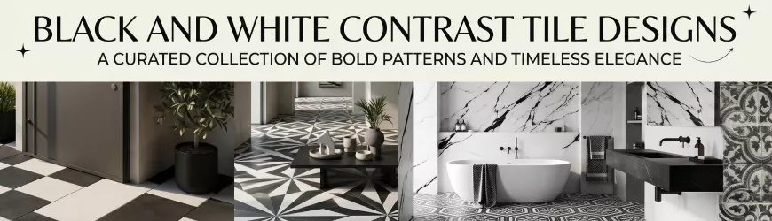 Black and White Contrast Tile Designs
