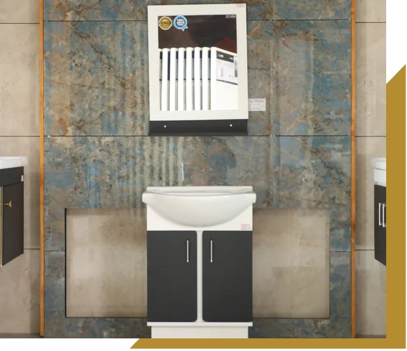 Bathroom cabinet showroom interior